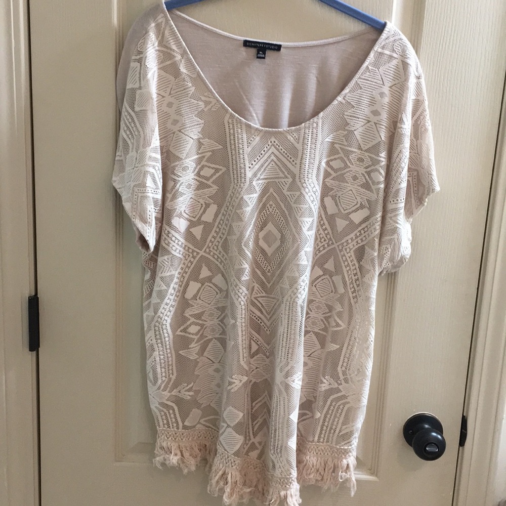Tan blouse